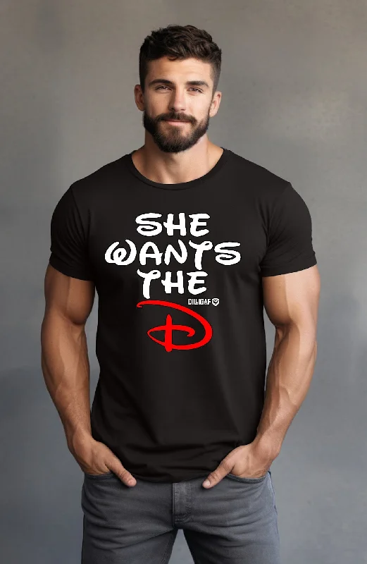 Men's eco - friendly recycled t - shirts for sustainable fashion choicesShe wants the D T-Shirt