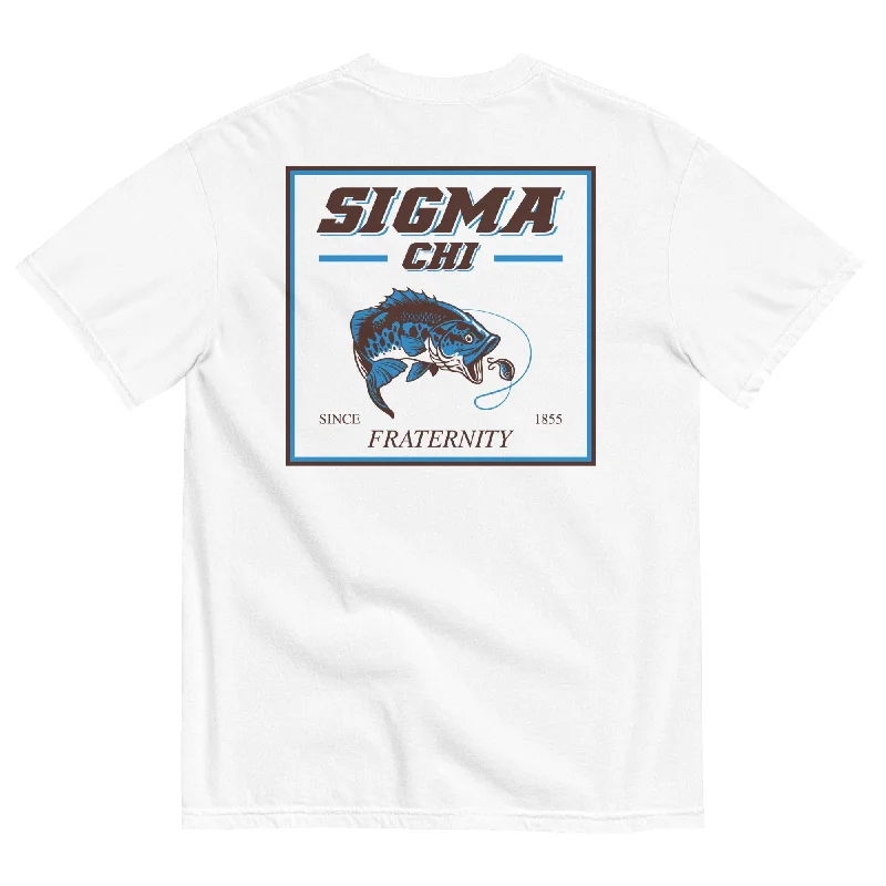 Men's plus - size pocket t - shirts with a classic lookSigma Chi Angler T-Shirt by Comfort Colors (2023)