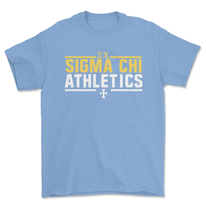 Men's button - front t - shirts with a unique artistic printSigma Chi Athletics Performance T-Shirt Men's button - front t - shirts with a unique artistic printSigma Chi Athletics Performance T-Shirt