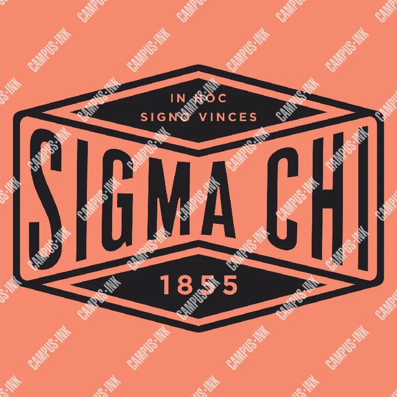 Men's distressed denim - look t - shirts with a rugged appealSigma Chi Badge Design