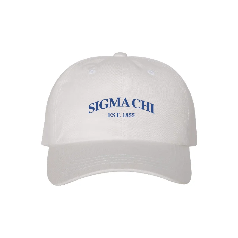 Men's short - sleeve linen t - shirts for summer beach outingsSigma Chi Classic Dad Hat Men's short - sleeve linen t - shirts for summer beach outingsSigma Chi Classic Dad Hat