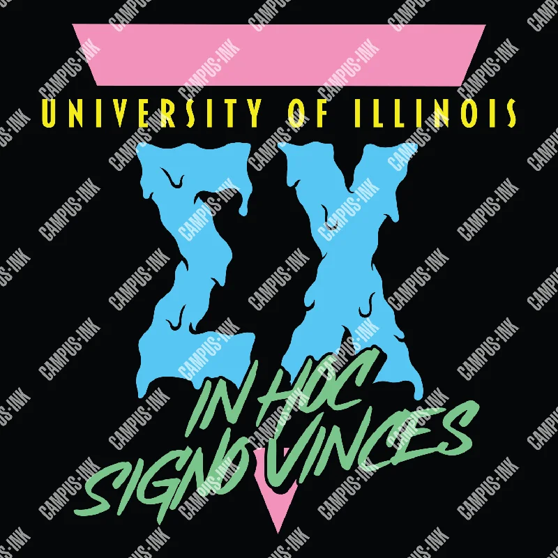 Men's tie - dye t - shirts with a bohemian styleSigma Chi Drippy Letters Design
