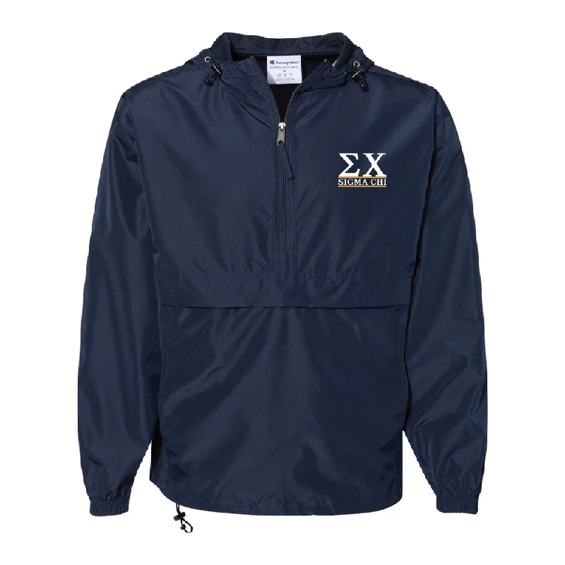 Men's organic cotton crew - neck t - shirts for everyday comfortSigma Chi Embroidered Champion Packable Jacket