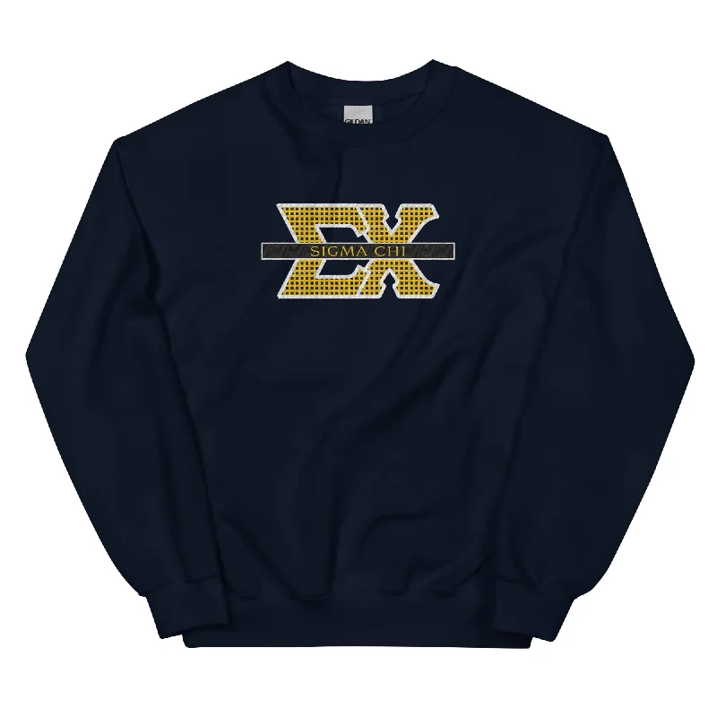 Men's organic cotton crew - neck t - shirts for everyday comfortLIMITED RELEASE: Sigma Chi Embroidered Retro Crewneck