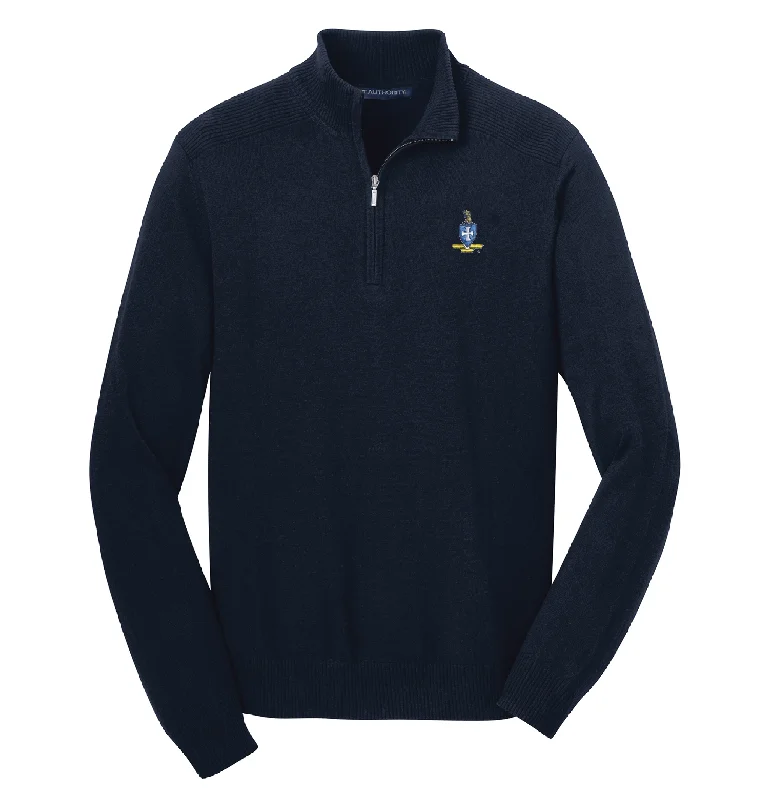 Men's organic cotton crew - neck t - shirts for everyday comfortSigma Chi Executive Crest 1/2-Zip Sweater Men's organic cotton crew - neck t - shirts for everyday comfortSigma Chi Executive Crest 1/2-Zip Sweater