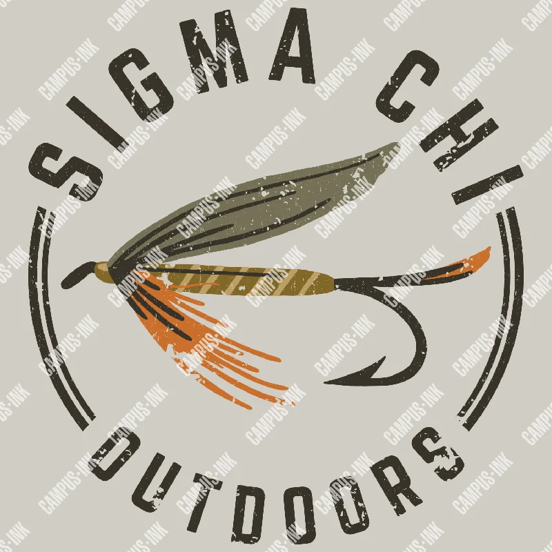 Men's UV - protection t - shirts for outdoor activities in the sunSigma Chi Fishing Design