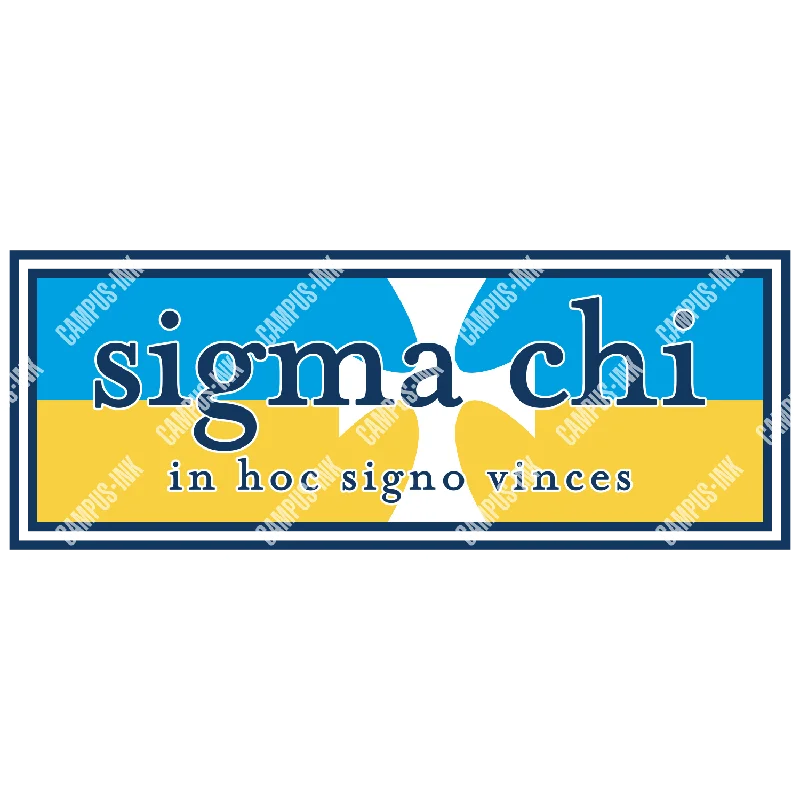 Men's distressed denim - look t - shirts with a rugged appealSigma Chi Flag Banner Design