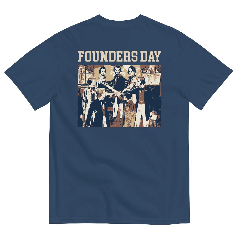 Men's distressed denim - look t - shirts with a rugged appealSigma Chi Founders Day T-Shirt by Comfort Colors (2023)
