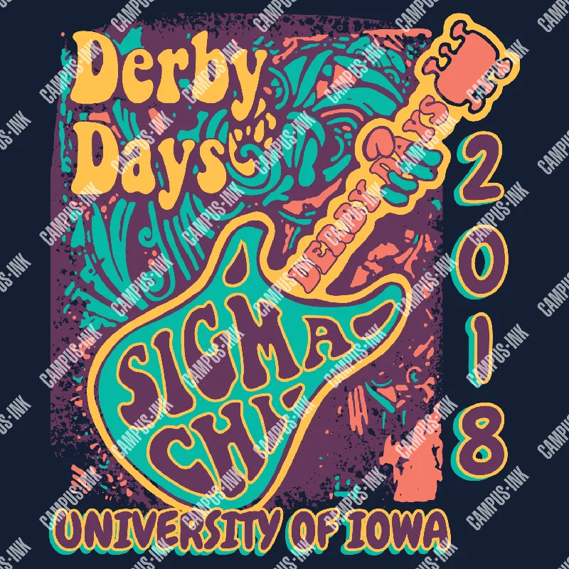 Men's organic cotton crew - neck t - shirts for everyday comfortSigma Chi Funky Jam Band Design