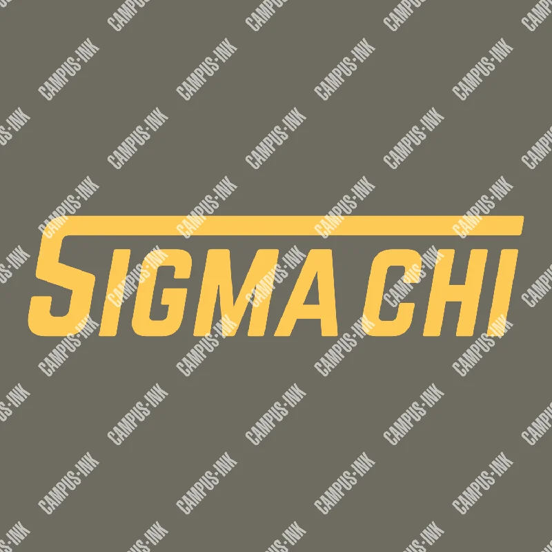 Men's ribbed t - shirts with a textured finish for added styleSigma Chi Futuristic Word Design