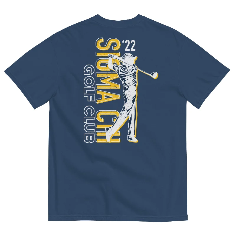Men's tie - dye t - shirts with a bohemian styleSigma Chi Golf T-Shirt by Comfort Colors (2022) Men's tie - dye t - shirts with a bohemian styleSigma Chi Golf T-Shirt by Comfort Colors (2022)
