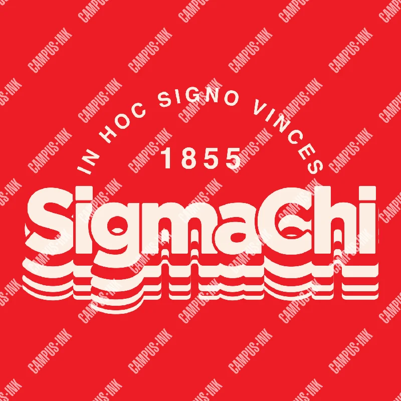 Men's organic cotton crew - neck t - shirts for everyday comfortSigma Chi Layered Text Design