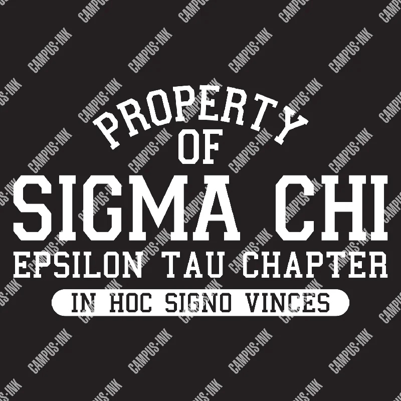 Men's mock - neck t - shirts with a modern and sleek styleSigma Chi Property Of Design