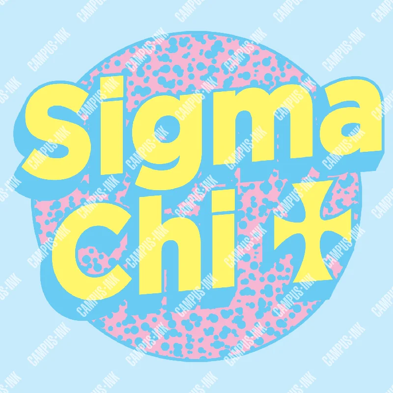 Men's tie - dye t - shirts with a bohemian styleSigma Chi Retro Dot Design