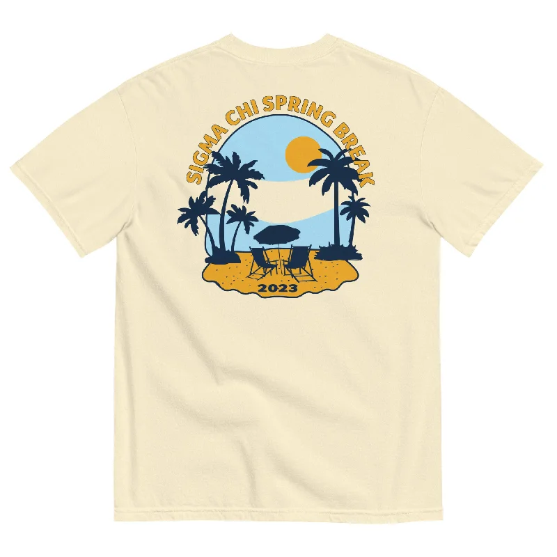 Men's UV - protection t - shirts for outdoor activities in the sunSigma Chi Spring Break T-Shirt by Comfort Colors (2023) Men's UV - protection t - shirts for outdoor activities in the sunSigma Chi Spring Break T-Shirt by Comfort Colors (2023)