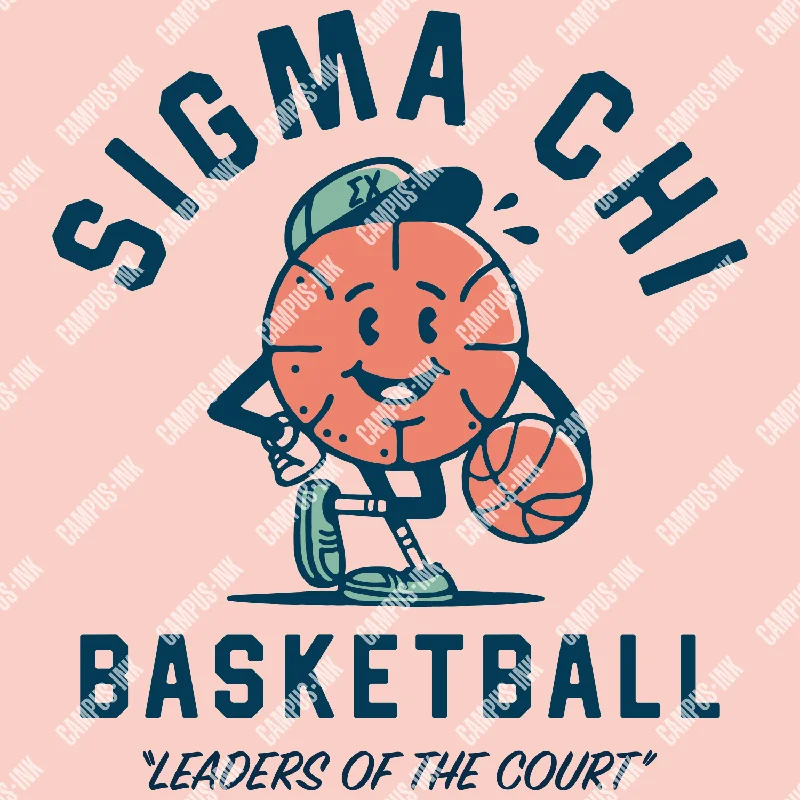 Men's printed Hawaiian t - shirts for tropical vacationsSigma Chi Standing Basketball Design Men's printed Hawaiian t - shirts for tropical vacationsSigma Chi Standing Basketball Design