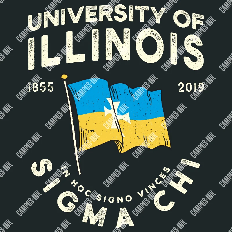 Men's antimicrobial t - shirts for odor - free freshness during travelSigma Chi Vintage Flag Design
