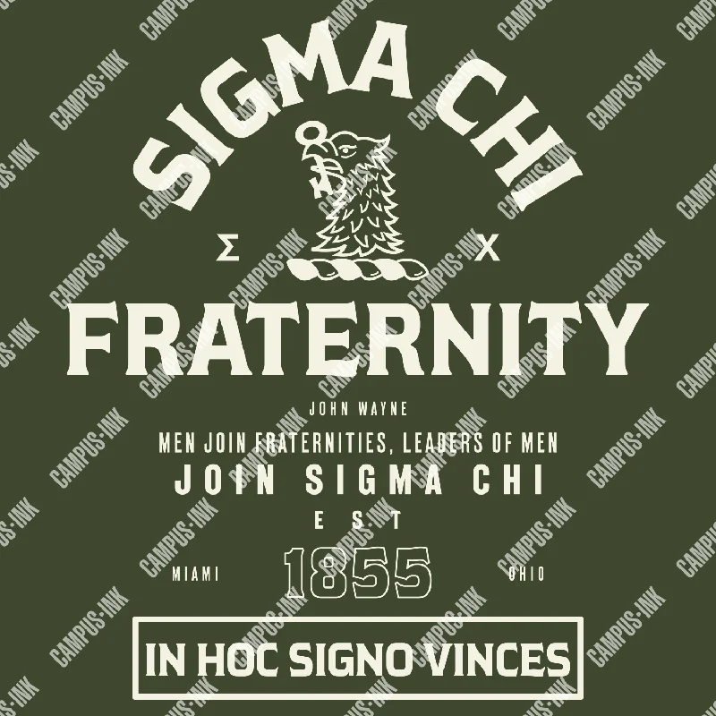 Men's ribbed t - shirts with a textured finish for added styleSigma Chi Vintage Print Design