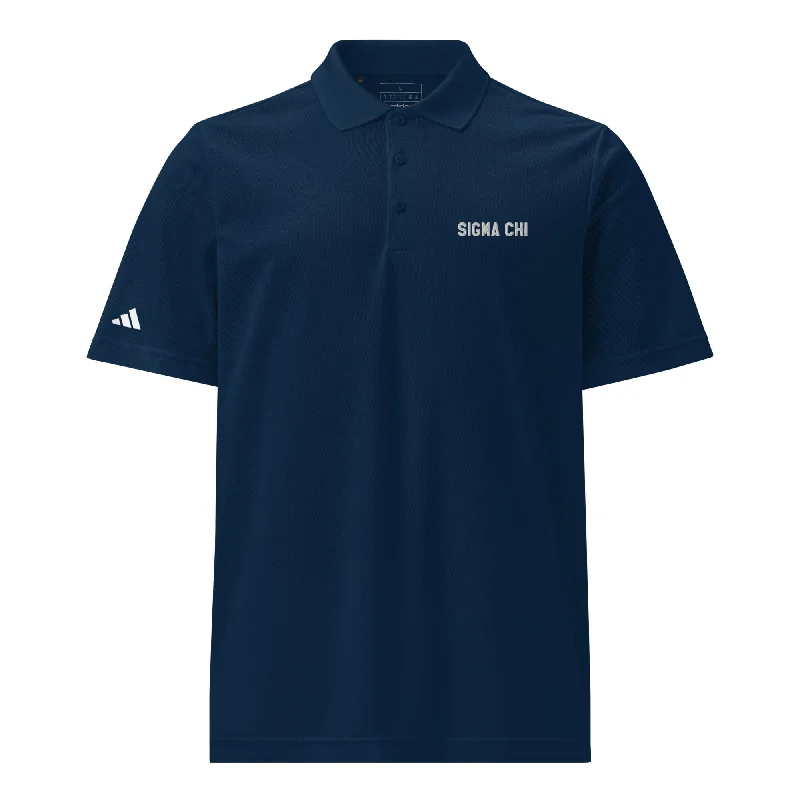 Men's lightweight performance t - shirts for running marathonsSigma Chi Polo by Adidas Men's lightweight performance t - shirts for running marathonsSigma Chi Polo by Adidas