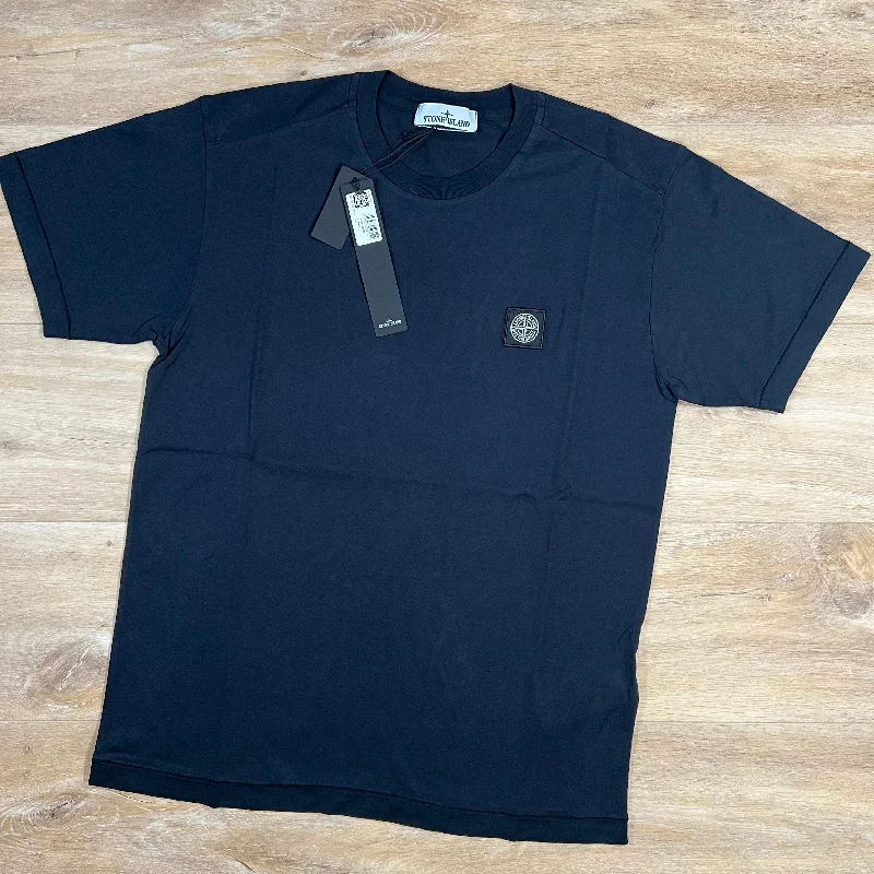 Men's UV - protection t - shirts for outdoor activities in the sunStone Island Patch Logo T-Shirt in Navy