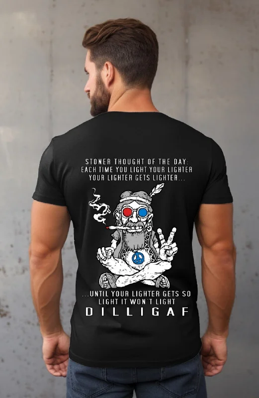 Men's v - neck muscle t - shirts for a body - building aestheticStoner Thought Tee