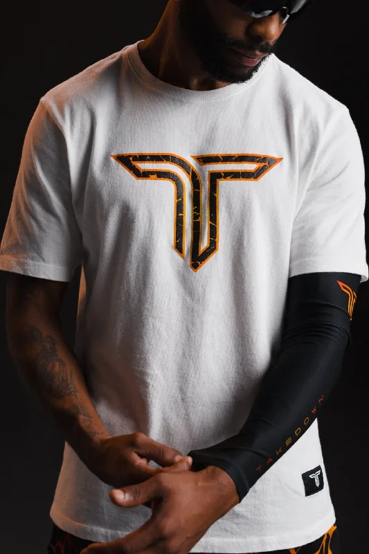 Men's long - sleeve henley t - shirts with button - down placketsMagma T Icon Lava T-Shirt -Lava White