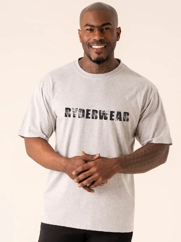 Men's lightweight performance t - shirts for running marathonsTraining T-Shirt - Snow Marl