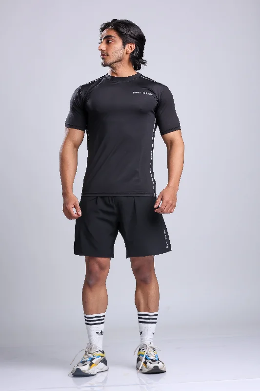 Men's short - sleeve linen t - shirts for summer beach outingsCritical Training T-shirt- Black Men's short - sleeve linen t - shirts for summer beach outingsCritical Training T-shirt- Black