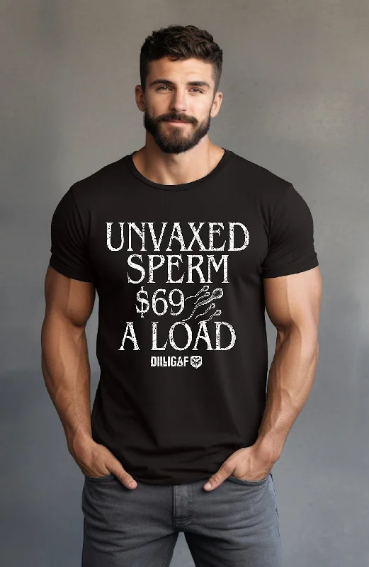 Men's mock - neck t - shirts with a modern and sleek styleUnvaxed Sperm T-Shirt