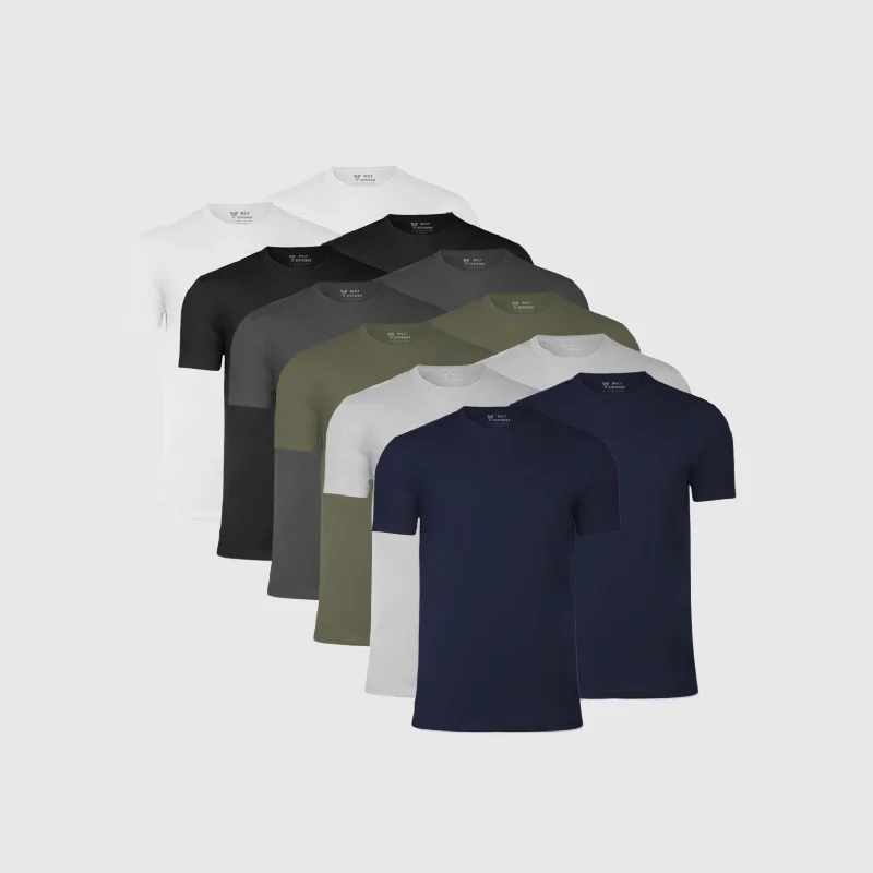 Men's eco - friendly recycled t - shirts for sustainable fashion choicesWardrobe 12-Pack