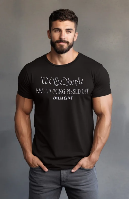 Men's slim - fit graphic t - shirts with vintage rock band printsWe the People/ Fucking Pissed