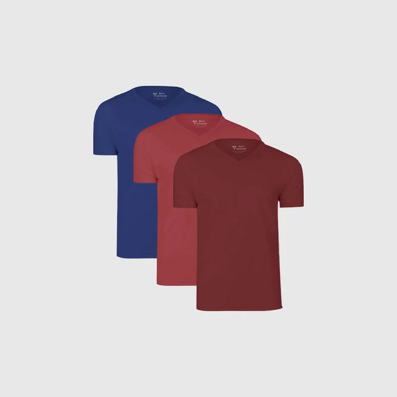 Men's tie - dye t - shirts with a bohemian styleWinter Vee 3-Pack