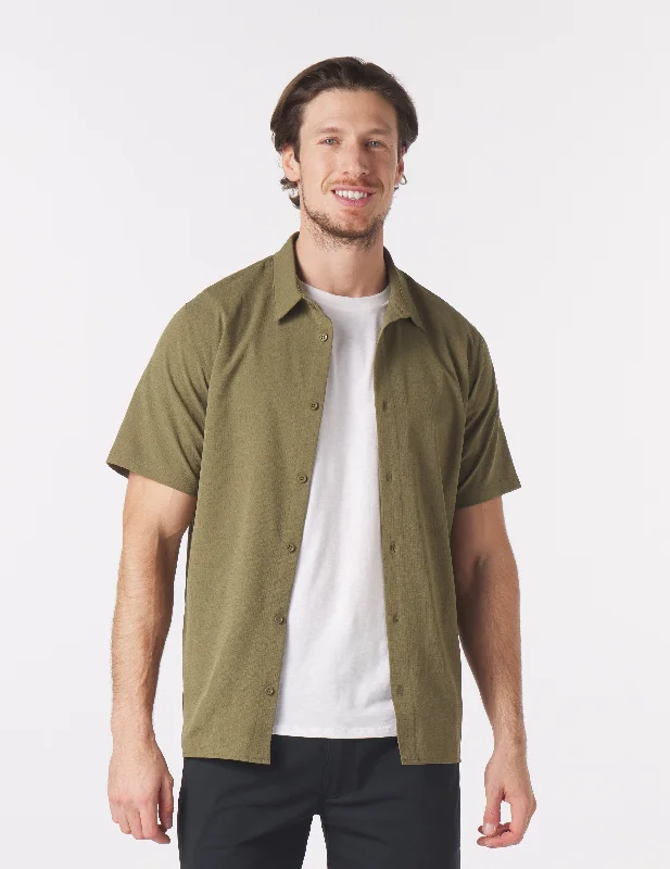 Men's thermal t - shirts with a high - neck design for cold weatherZephyr Shirt: Moss