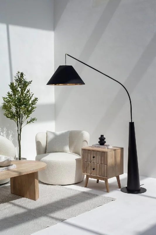 Dimmable Floor Lamp for Adjustable Lighting AmbianceDimmable Floor Lamp for Adjustable Lighting AmbianceBlack Overarch Fishing Floor Lamp