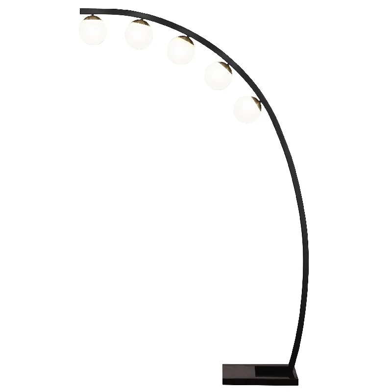 Dimmable Floor Lamp for Adjustable Lighting AmbianceCody 78-Inch Spherical 5-Light Arc Metal Floor Lamp Black Dimmable Floor Lamp for Adjustable Lighting AmbianceCody 78-Inch Spherical 5-Light Arc Metal Floor Lamp Black