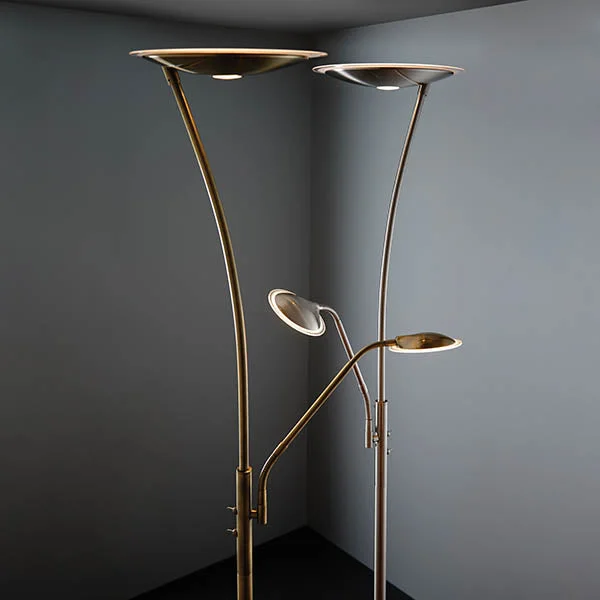 Metal Floor Lamp with a Matte Black Finish for a Sleek LookMetal Floor Lamp with a Matte Black Finish for a Sleek LookEndon Alassio Uplighter Floor Lamp Satin Chrome