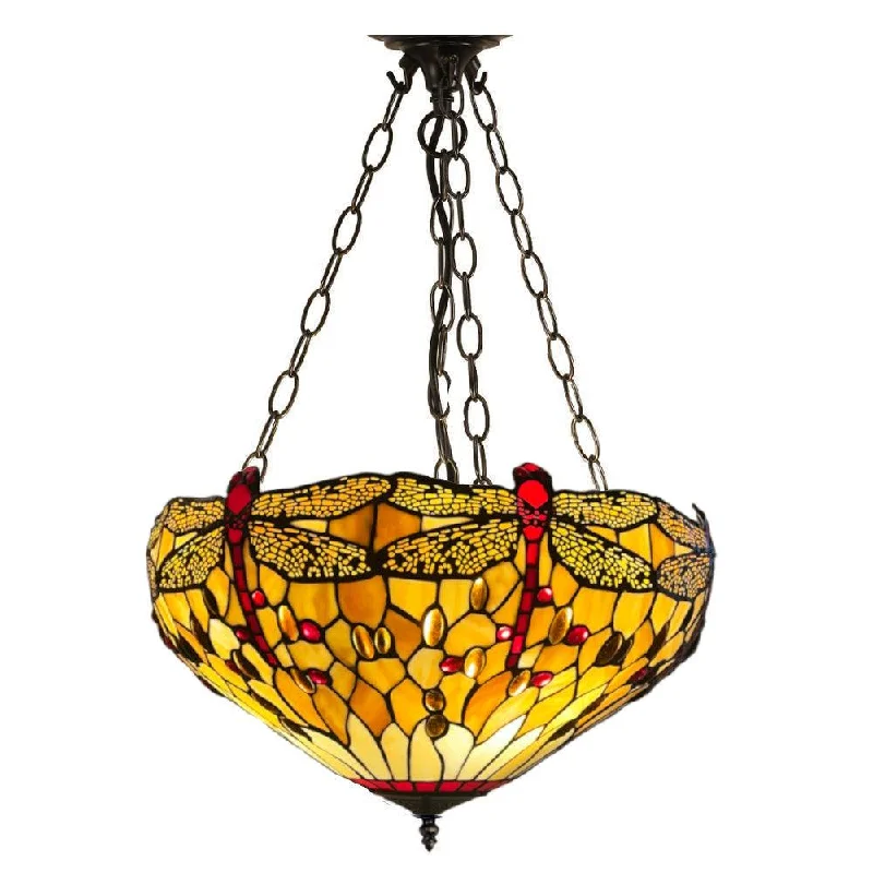 Industrial Style Floor Lamp with Exposed Bulbs for Loft ApartmentsIndustrial Style Floor Lamp with Exposed Bulbs for Loft ApartmentsGolden Dragonfly 50cm Inverted Tiffany Ceiling Light - Adj Chain