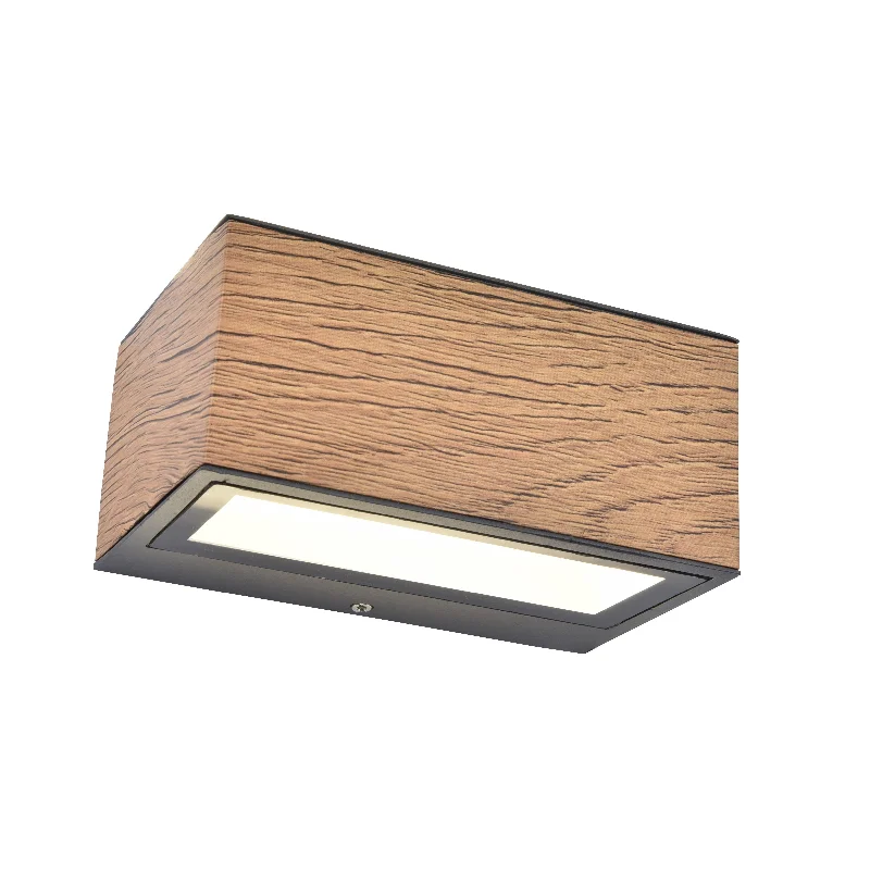 Modern Minimalist Floor Lamp for Contemporary Living RoomsModern Minimalist Floor Lamp for Contemporary Living RoomsLutec Gemini Outdoor LED Up & Down Wall Light - Wood Effect