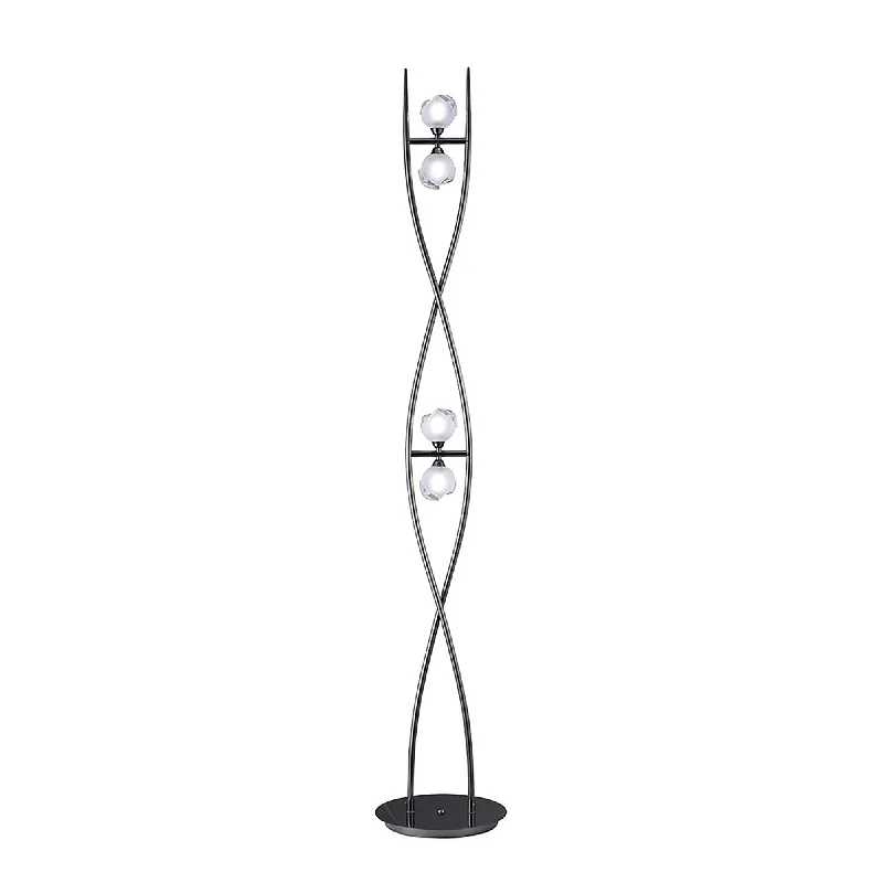 Wood Floor Lamp with Natural Grain for a Warm and Organic FeelMantra M0816BC Fragma Floor Lamp 4 Light Black Chrome