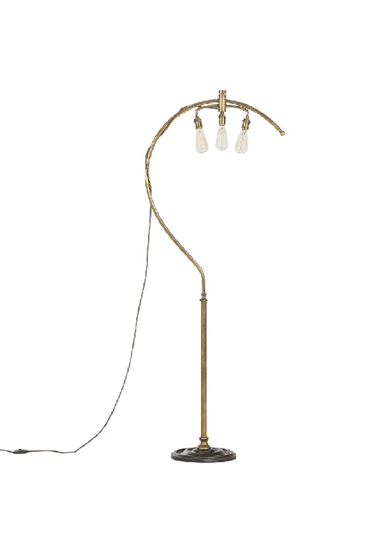 Metal Floor Lamp with a Matte Black Finish for a Sleek LookSolid Brass Curved Floor Lamp | Andrew Martin Cartographer