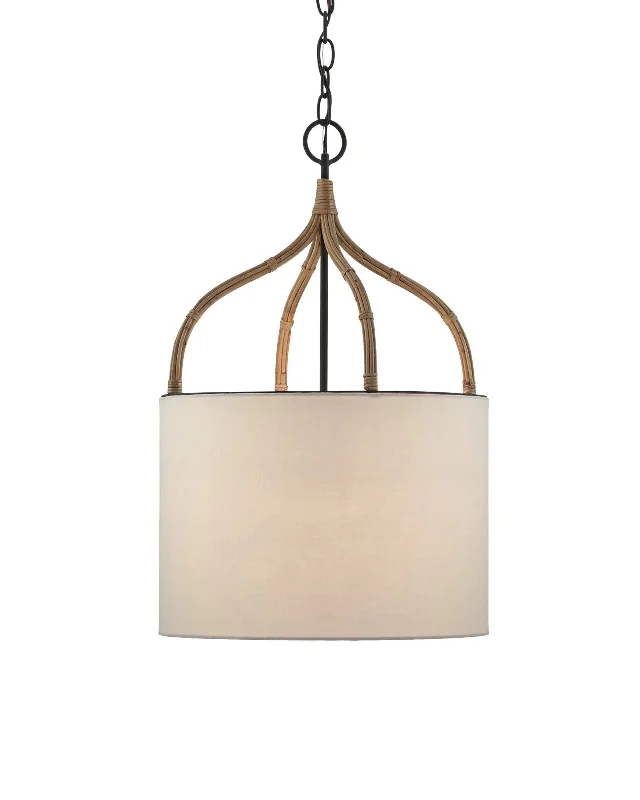 Tropical - Themed Ceiling Lights with Palm - Leaf Shapes and Rattan WrapsAlia Pendant