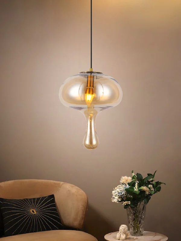 Art Nouveau Ceiling Lights with Organic, Flowing ShapesArtin Amber Pendant Light
