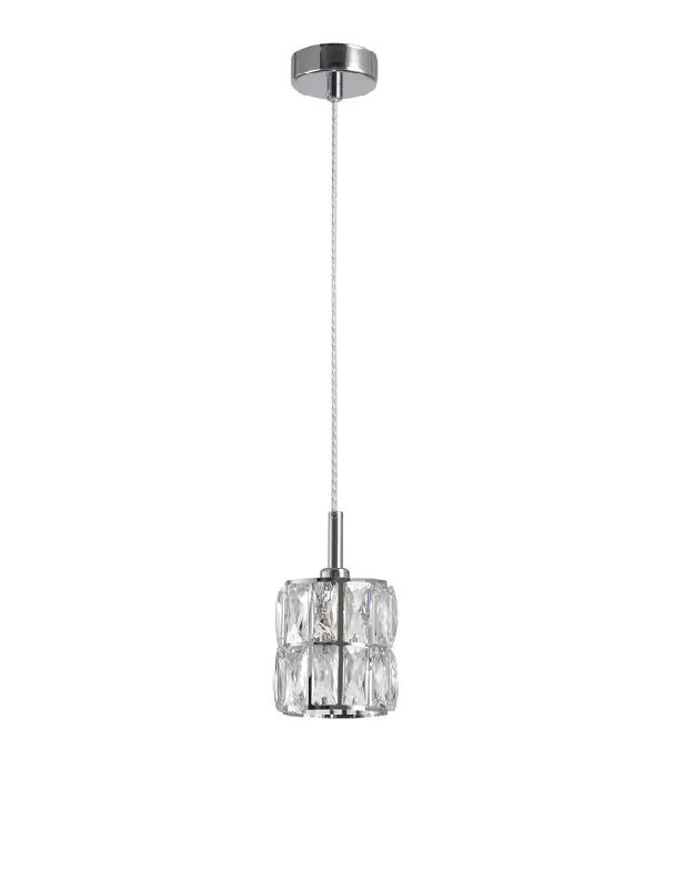 Mediterranean - Style Ceiling Lights with Terra - Cotta and Ceramic DetailsNIC Crystal & Chrome Aluminium 1 Light Single Pendant - ID 10562 Mediterranean - Style Ceiling Lights with Terra - Cotta and Ceramic DetailsNIC Crystal & Chrome Aluminium 1 Light Single Pendant - ID 10562