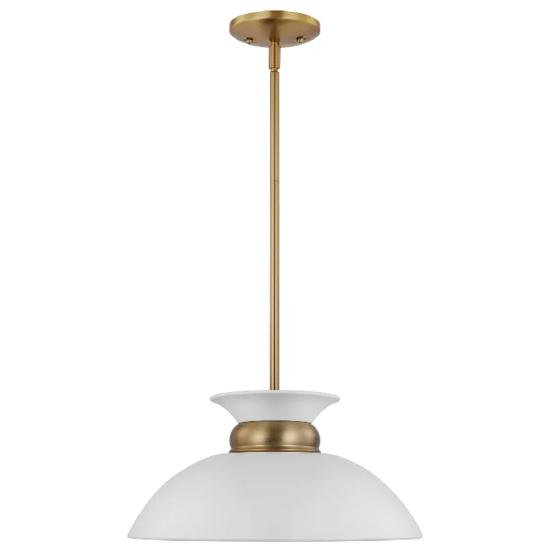 Glass Ceiling Lights with Frosted, Colored, or Etched GlassOne Light Pendant