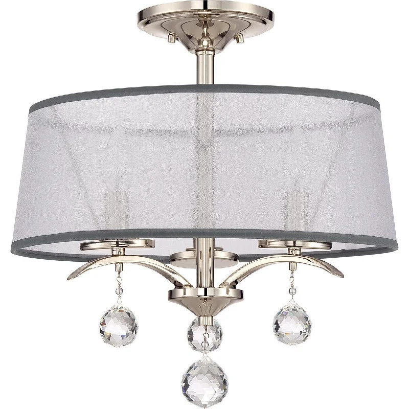 Crystal Ceiling Lights with High - Quality Swarovski CrystalsNetherley Three Light Satin Chrome Semi Flush/Pendant - ID 9236 Crystal Ceiling Lights with High - Quality Swarovski CrystalsNetherley Three Light Satin Chrome Semi Flush/Pendant - ID 9236